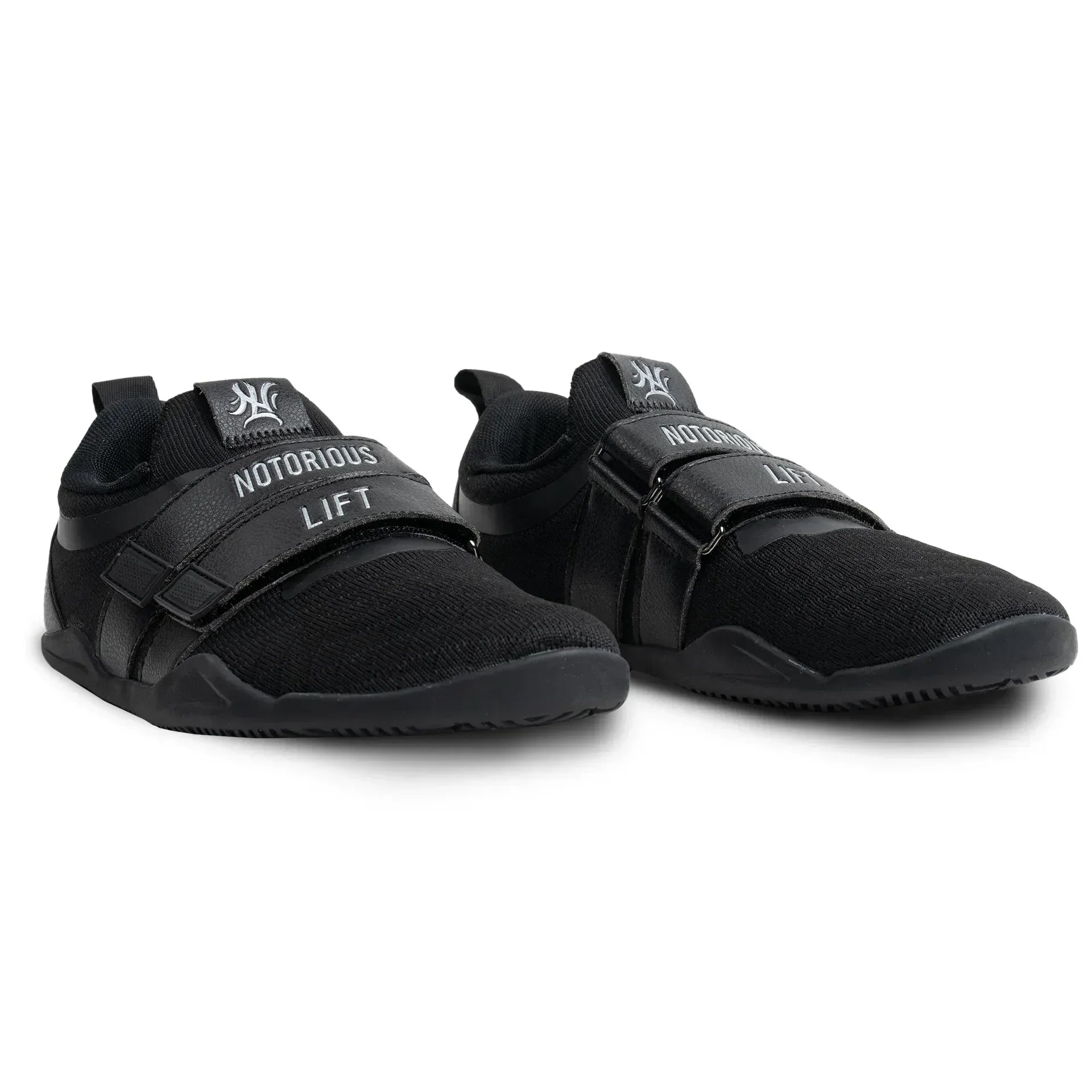 Sumo Sole Gen 4 Stealth front-facing pair view - wide toe box training slipper in black